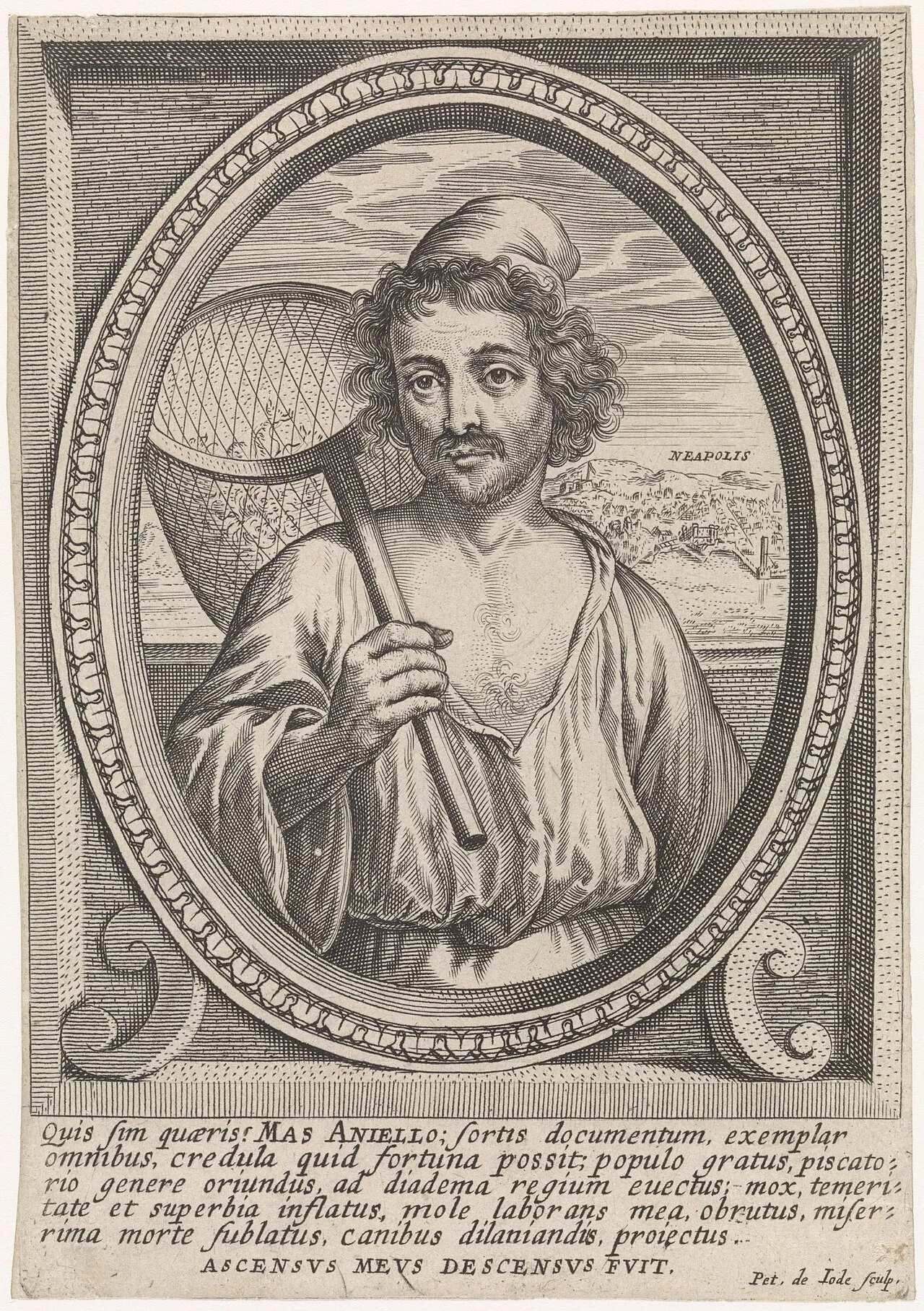 Spinoza's Masaniello self-portrait, reproduction