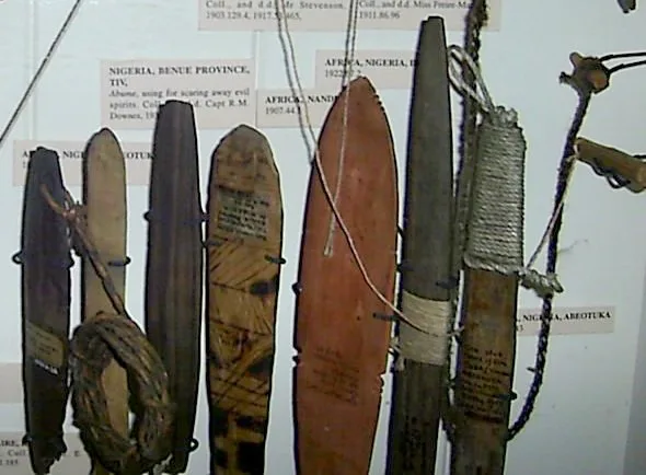 Bullroarers from Africa in the Pitt Rivers Museum