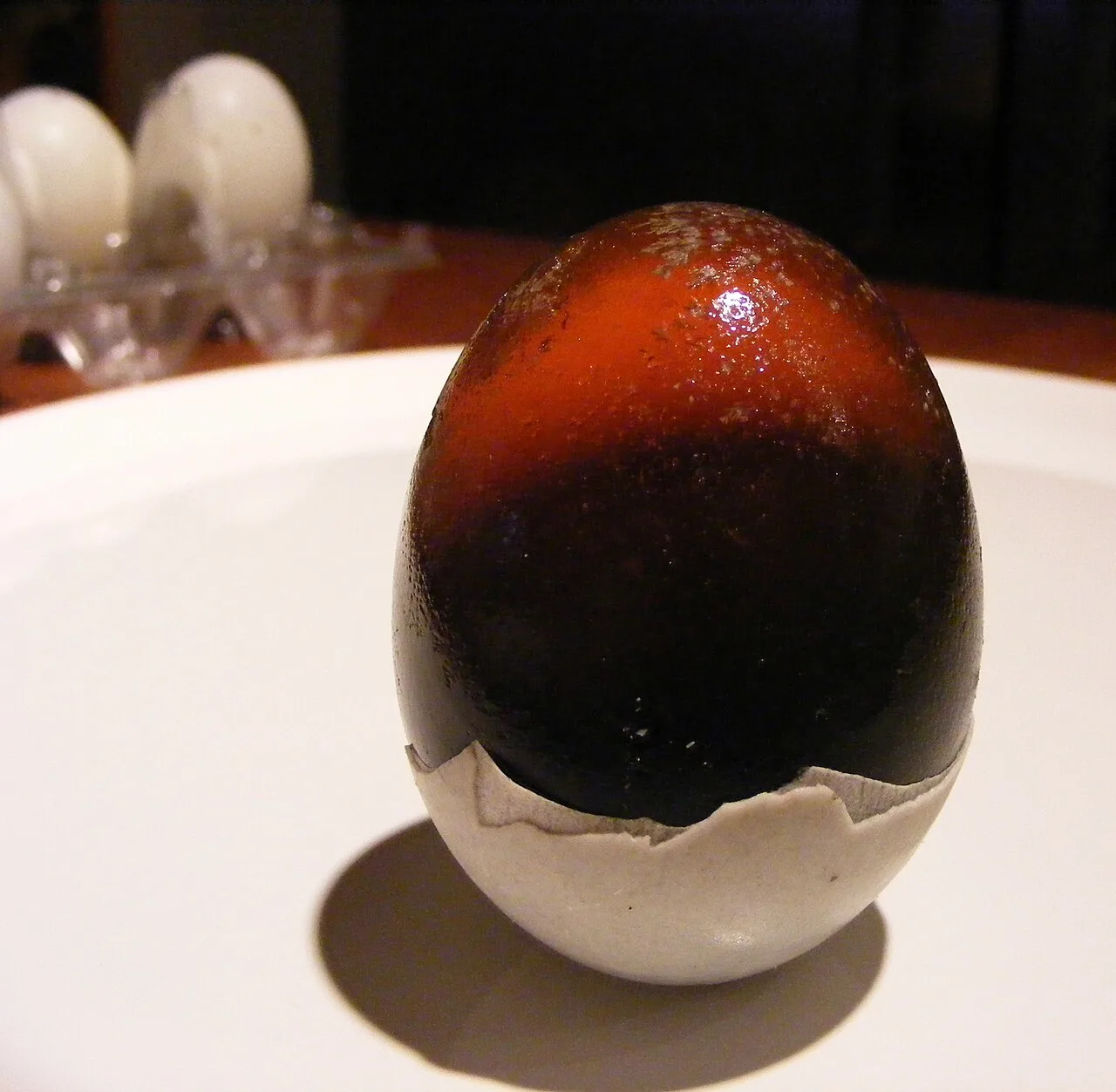 Peeled century egg