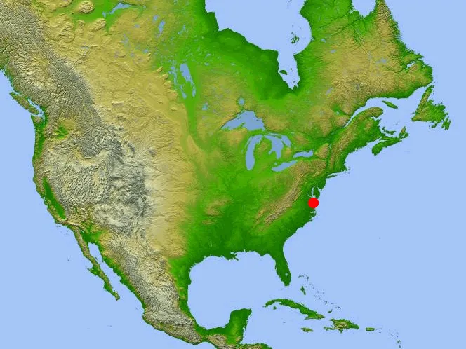 Chesapeake Crater location