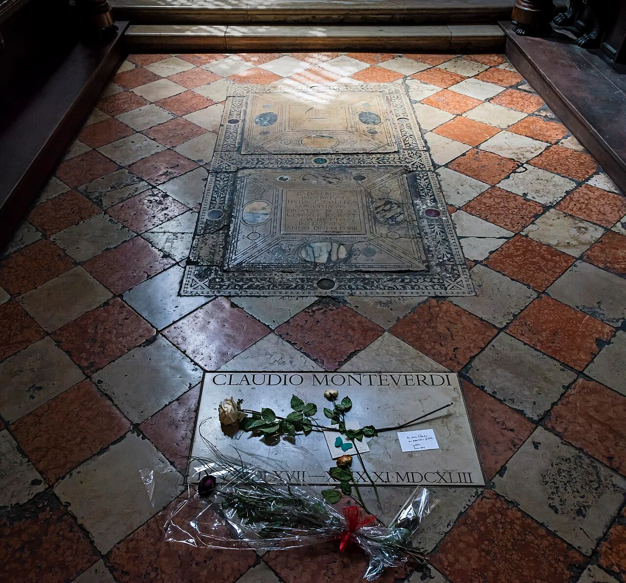 Monteverdi's tomb in the church of Santa Maria Gloriosa dei Frari