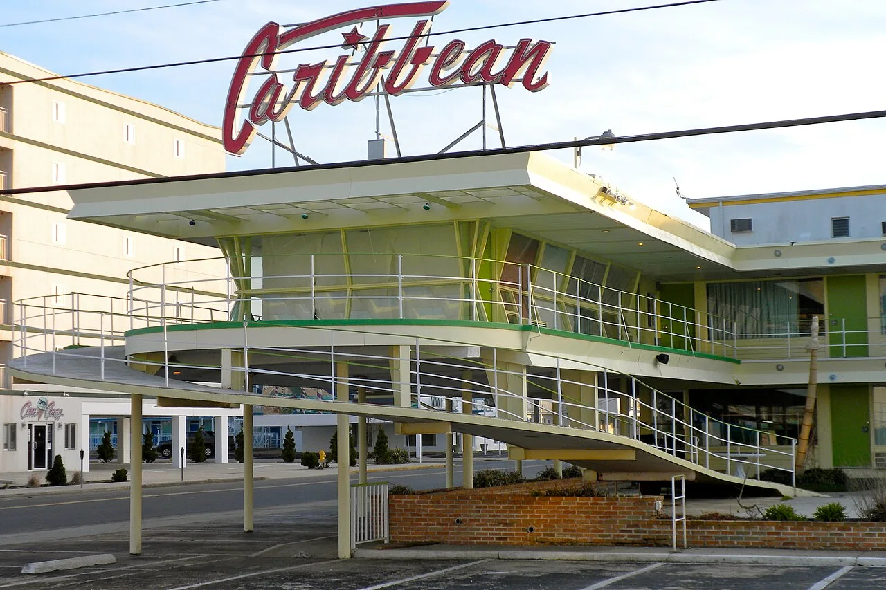 The Caribbean Motel in Wildwood, New Jersey's Wildwoods Shore Resort Historic District