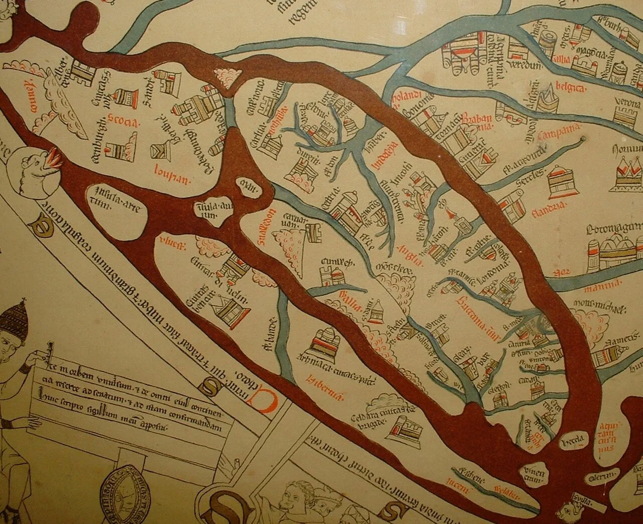 Detail showing the British Isles