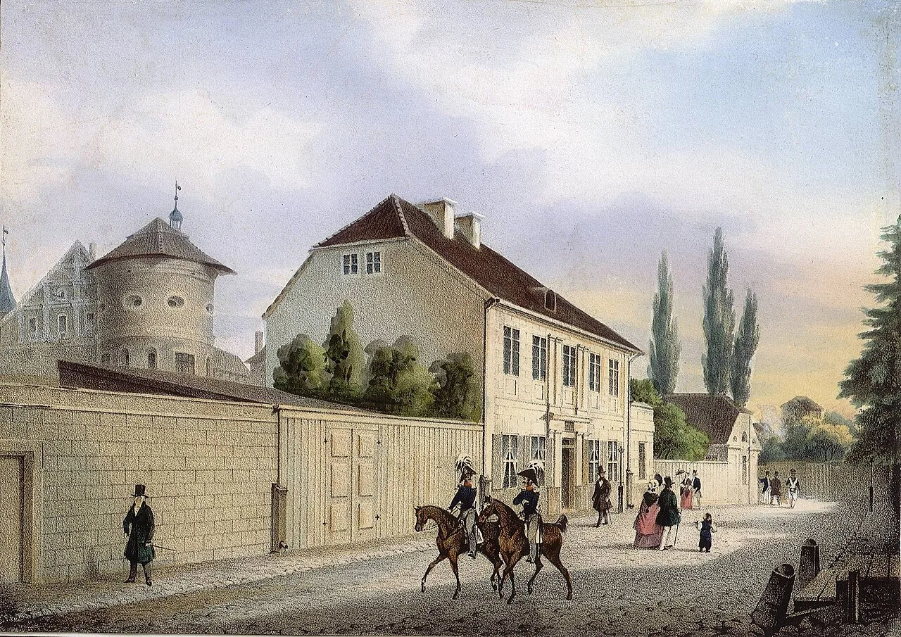 Kant's house in Königsberg in an 1842 painting