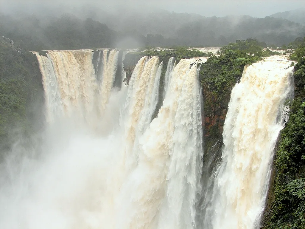 Jog Falls during the monsoon