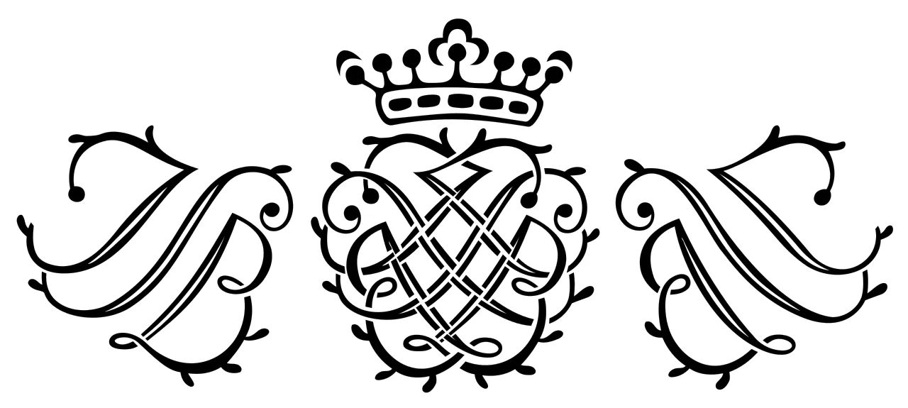 Initials of Bach's name inscribed in a seal Bach used