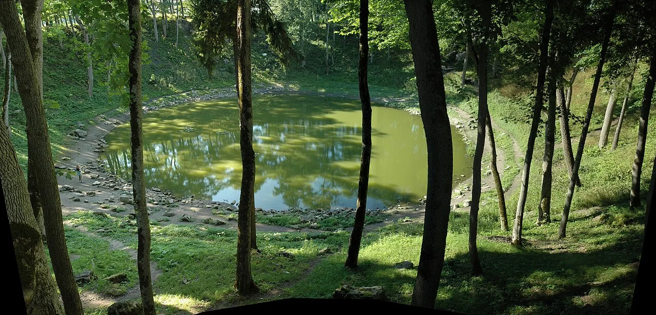 The crater as viewed from near the rim