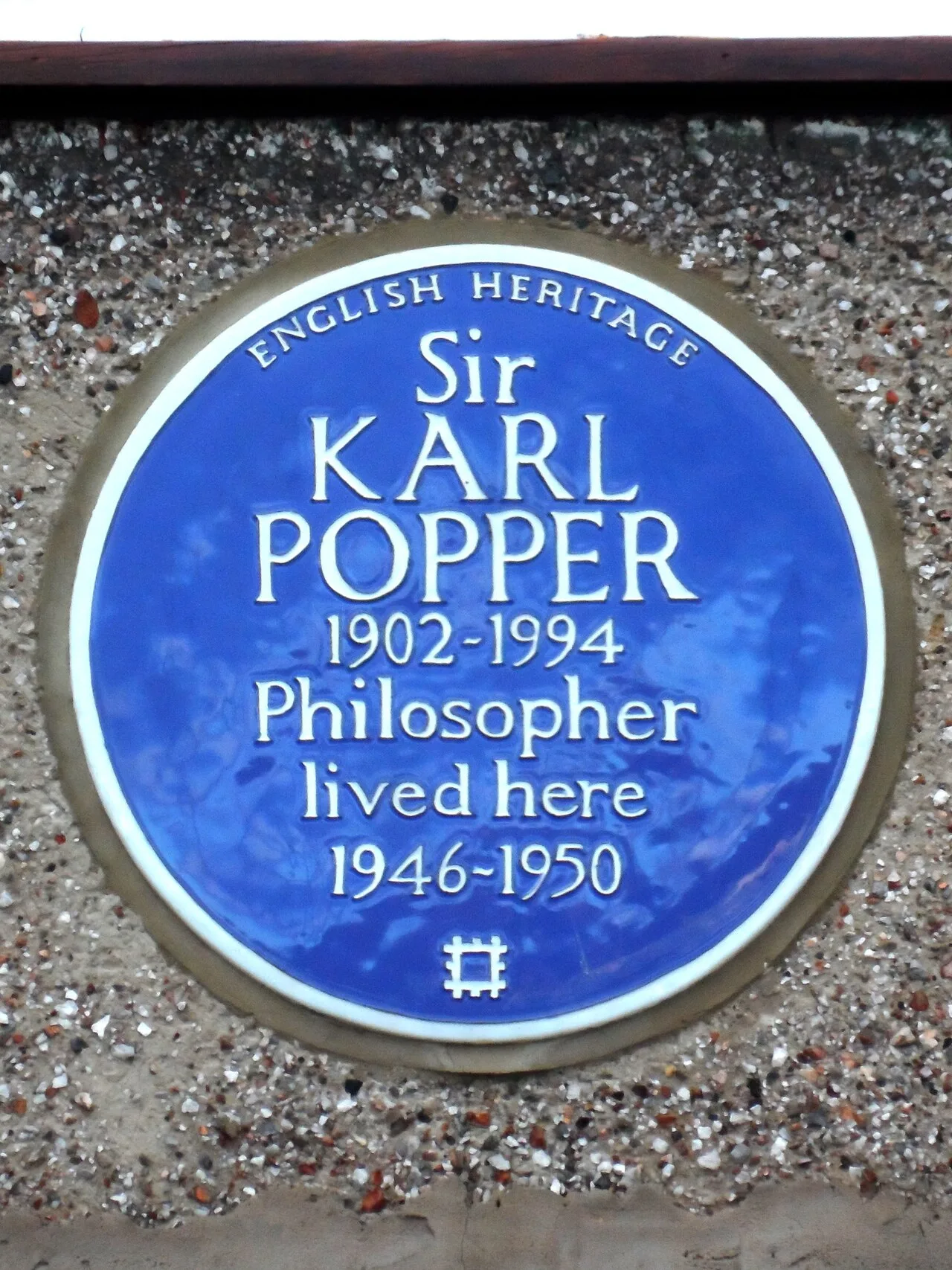English Heritage blue plaque at Burlington Rise, Oakleigh Park, London