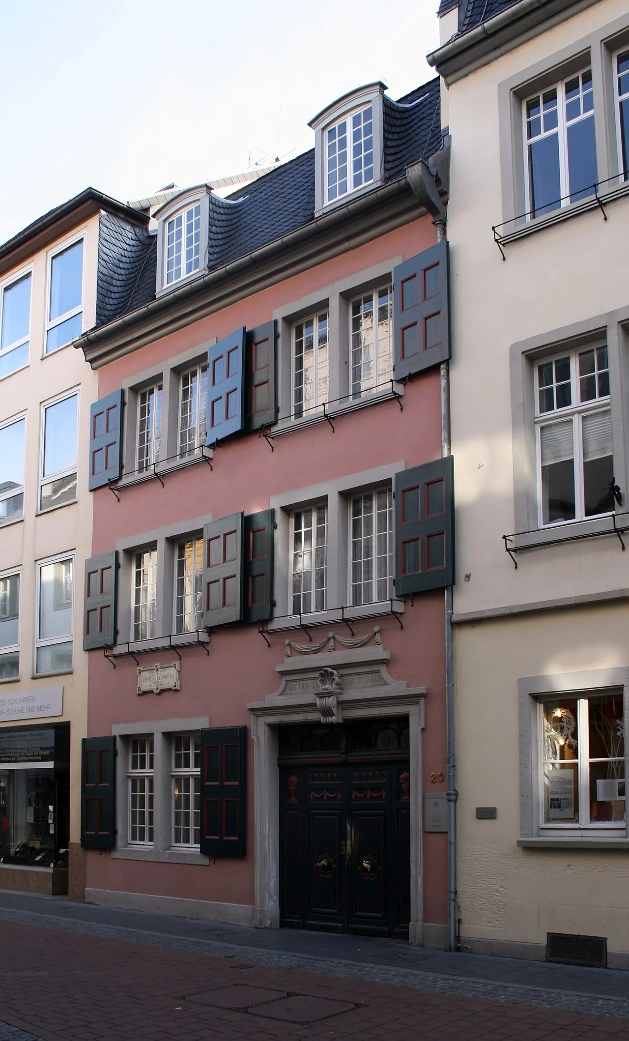 Beethoven's birthplace at Bonngasse 20 in Bonn is now the Beethoven-Haus museum.