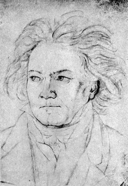 Beethoven (age 47) by August Klöber [de] (1818)