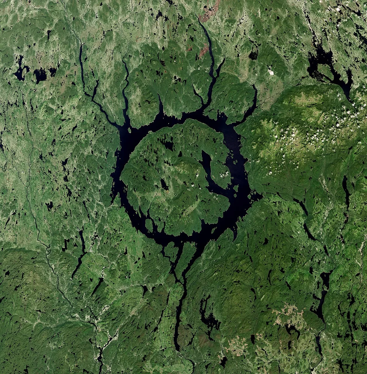 Manicouagan Reservoir by Sentinel-2