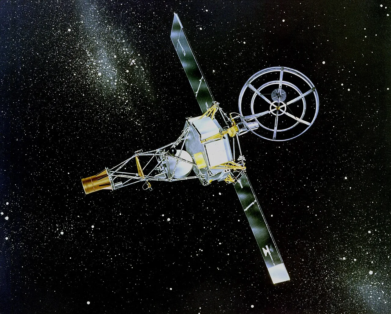 Depiction of Mariner 2 in space