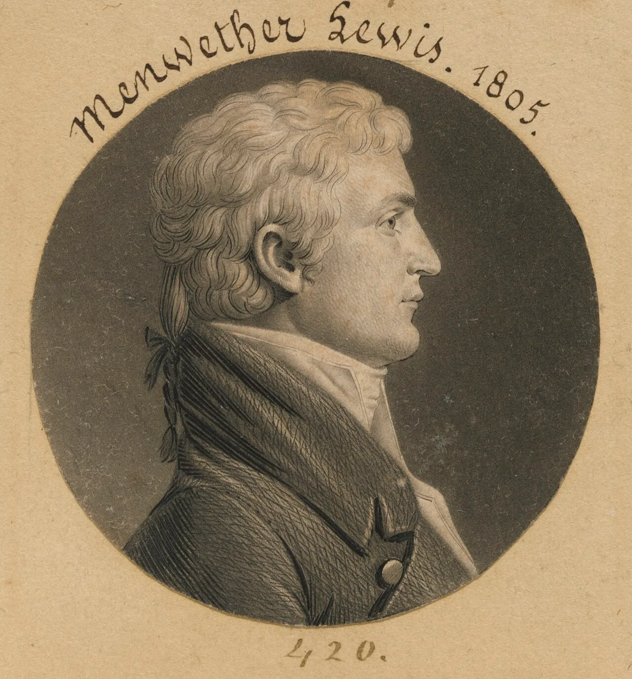 Portrait by Charles Balthazar Julien Févret de Saint-Mémin, 1805