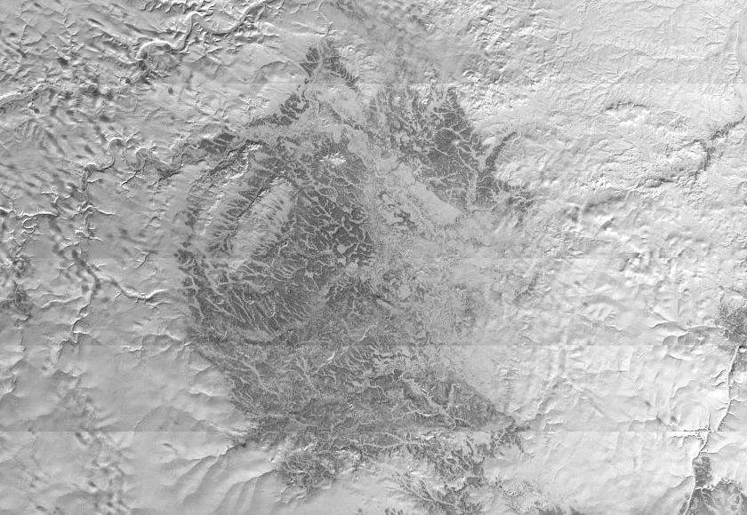Popigai crater in April 1967