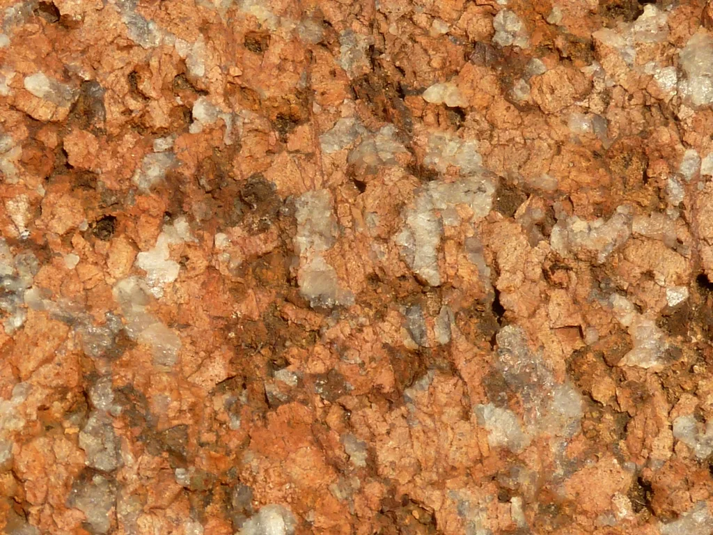 Nebo granite of the Bushveld Igneous Complex, from the crater wall