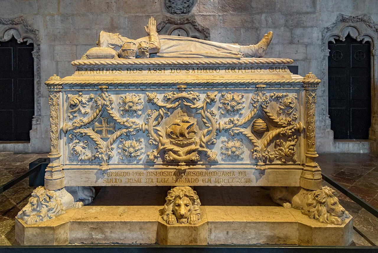 Tomb of Vasco da Gama in the Jerónimos Monastery in Belém, Lisbon